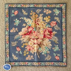 NWT April Cornell Floral Throw Pillow Cover 100% Cotton 20 x 20